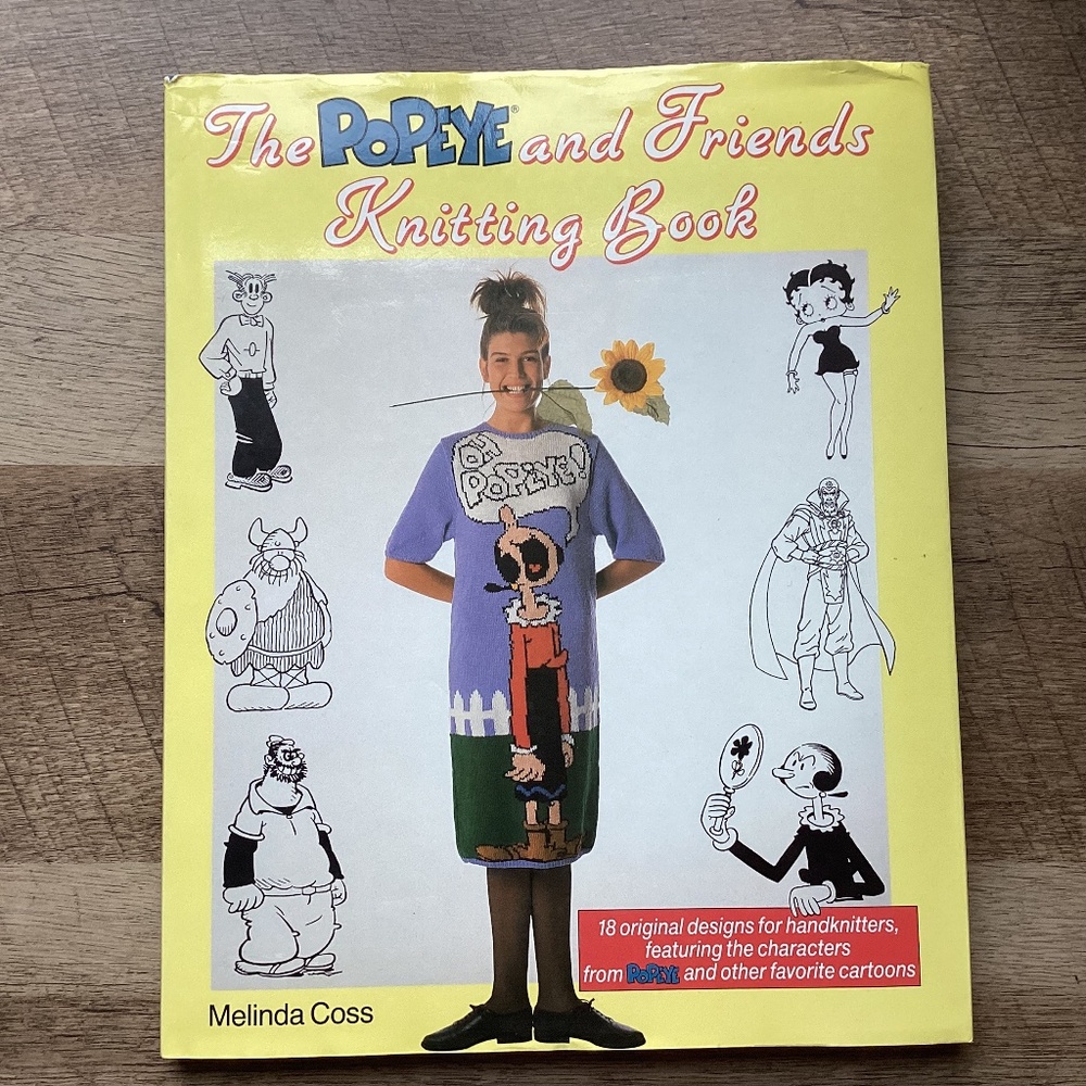 The Popeye and Friends Knitting Book by Coss, Melinda 1998 Hand Knit Patterns 18